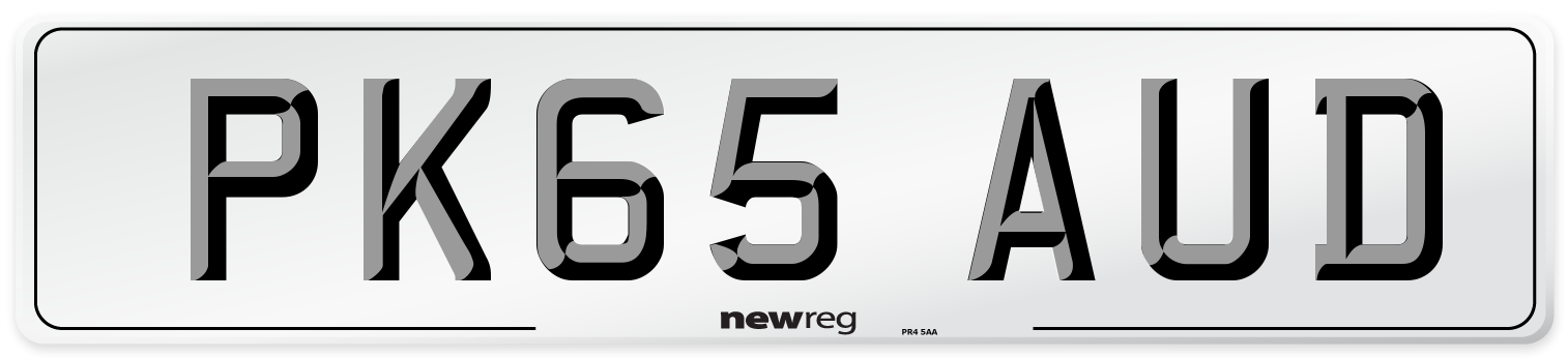 PK65 AUD Number Plate from New Reg